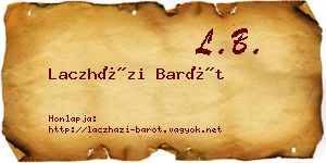 Laczházi Barót névjegykártya