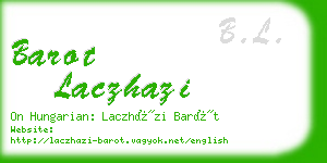 barot laczhazi business card